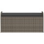 Storage bench with gray synthetic rattan cushion 115x51x52 cm by , garden benches - Ref: Foro24-365728, Price: 135,30 €, Disc...