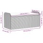 Storage bench with gray synthetic rattan cushion 115x51x52 cm by , garden benches - Ref: Foro24-365728, Price: 135,30 €, Disc...