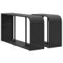 Storage shelves 2 units black synthetic rattan by , Hangers and shelves - Ref: Foro24-365981, Price: 86,56 €, Discount: %