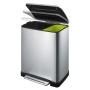 EKO E-Cube 28+18 L matte silver pedal trash can by EKO, Waste containers - Ref: Foro24-440027, Price: 197,31 €, Discount: %