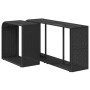 Storage shelves 2 units black synthetic rattan by , Hangers and shelves - Ref: Foro24-365981, Price: 86,56 €, Discount: %