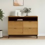 FLAM chest of drawers solid pine wood 110x40x80 cm by , Drawers - Ref: Foro24-376070, Price: 240,99 €, Discount: %