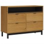 FLAM chest of drawers solid pine wood 110x40x80 cm by , Drawers - Ref: Foro24-376070, Price: 240,99 €, Discount: %