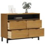 FLAM chest of drawers solid pine wood 110x40x80 cm by , Drawers - Ref: Foro24-376070, Price: 240,99 €, Discount: %