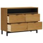 FLAM chest of drawers solid pine wood 110x40x80 cm by , Drawers - Ref: Foro24-376070, Price: 240,99 €, Discount: %