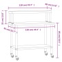 Küchenarbeitstisch mit Edelstahlablage 110x55x120cm von , Wiederherstellung - Ref: Foro24-3208898, Preis: 225,46 €, Rabatt: %