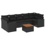 8-teiliges Gartensofa-Set und schwarze synthetische Rattankissen von , Gartensets - Ref: Foro24-3224032, Preis: 511,25 €, Rab...