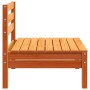 Garden sofa without armrests solid pine wood wax brown by , Modular outdoor sofas - Ref: Foro24-837995, Price: 47,95 €, Disco...