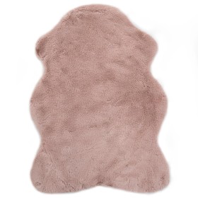 Antique pink rabbit synthetic hair rug 65x95 cm by vidaXL, Rugs - Ref: Foro24-285107, Price: 19,99 €, Discount: %