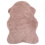 Antique pink rabbit synthetic hair rug 65x95 cm by vidaXL, Rugs - Ref: Foro24-285107, Price: 19,89 €, Discount: %