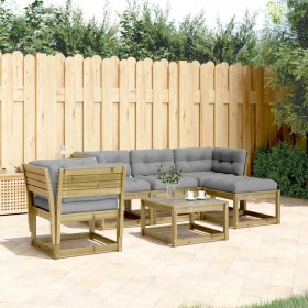 5-teiliges Gartenmöbel-Set mit Kissen aus imprägniertem Kiefernholz von , Gartensets - Ref: Foro24-3216924, Preis: 537,99 €, ...