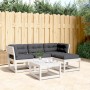 4-piece garden furniture set with solid white pine wood cushions by , Garden sets - Ref: Foro24-3216911, Price: 441,49 €, Dis...