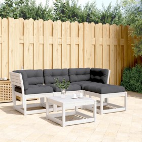 4-piece garden furniture set with solid white pine wood cushions by , Garden sets - Ref: Foro24-3216911, Price: 439,76 €, Dis...