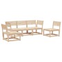 Garden sofa set 5 pieces solid pine wood by , Garden sets - Ref: Foro24-3216970, Price: 334,55 €, Discount: %