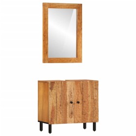 Conjunto de armarios de baño 2 piezas madera maciza de acacia de , Muebles de baño - Ref: Foro24-3206297, Precio: 185,75 €, D...