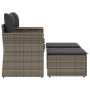 2 seater garden sofa with awning and gray PE rattan stools by , Outdoor sofas - Ref: Foro24-365804, Price: 344,73 €, Discount: %