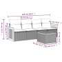 Gartensofa-Set mit Kissen, 5-teilig, graues synthetisches Rattan von , Gartensets - Ref: Foro24-3259862, Preis: 341,75 €, Rab...