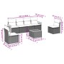 7-teiliges Gartensofa-Set und beige synthetische Rattankissen von , Gartensets - Ref: Foro24-3259952, Preis: 470,42 €, Rabatt: %