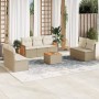 Gartensofa-Set mit beigen Kissen 8 Stück PE-Rattan von , Gartensets - Ref: Foro24-3259965, Preis: 557,36 €, Rabatt: %