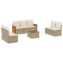 Gartensofa-Set mit beigen Kissen 8 Stück PE-Rattan von , Gartensets - Ref: Foro24-3259965, Preis: 557,36 €, Rabatt: %