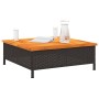 Mesa de jardín ratán y madera de acacia negro 70x70x25 cm de , Mesas de jardín - Ref: Foro24-3281629, Precio: 74,96 €, Descue...