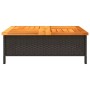 Mesa de jardín ratán y madera de acacia negro 70x70x25 cm de , Mesas de jardín - Ref: Foro24-3281629, Precio: 74,96 €, Descue...