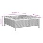 Rattan and black acacia wood garden table 70x70x25 cm by , Garden tables - Ref: Foro24-3281629, Price: 74,96 €, Discount: %