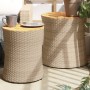 Garden side tables 2 pieces beige rattan wooden surface by , Garden tables - Ref: Foro24-366290, Price: 158,36 €, Discount: %