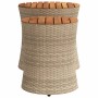 Garden side tables 2 pieces beige rattan wooden surface by , Garden tables - Ref: Foro24-366290, Price: 158,36 €, Discount: %