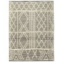 Alfombra tejida a mano de lana negro/blanco 140x200 cm de vidaXL, Alfombras - Ref: Foro24-284378, Precio: 105,98 €, Descuento: %