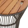 Garden side tables 2 pieces gray rattan wooden surface by , Garden tables - Ref: Foro24-366292, Price: 193,27 €, Discount: %