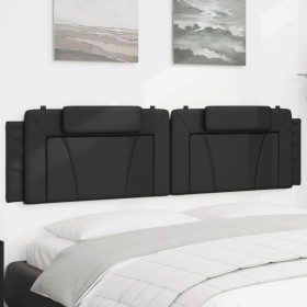 Black synthetic leather padded bed headboard 200 cm by , Headboards and footboards - Ref: Foro24-374814, Price: 56,99 €, Disc...