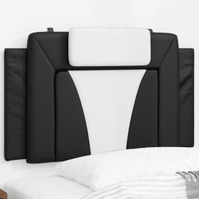 Black and white synthetic leather padded bed headboard 80 cm by , Headboards and footboards - Ref: Foro24-374765, Price: 34,2...