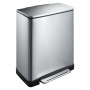 EKO Pedal cube E-Cube 50 L matt silver by EKO, Waste containers - Ref: Foro24-440030, Price: 191,87 €, Discount: %