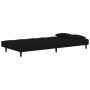 Sofá cama de 2 plazas con dos almohadas terciopelo negro de , Sofás - Ref: Foro24-375812, Precio: 243,42 €, Descuento: %