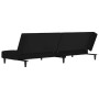 Sofá cama de 2 plazas con dos almohadas terciopelo negro de , Sofás - Ref: Foro24-375812, Precio: 243,42 €, Descuento: %