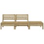 3-seater garden sofa in impregnated pine wood by , Modular outdoor sofas - Ref: Foro24-838039, Price: 104,73 €, Discount: %