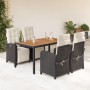 Set de muebles jardín 5 pzas con cojines ratán sintético negro de , Conjuntos de jardín - Ref: Foro24-3212470, Precio: 696,95...