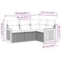 Gartensofa-Set mit Kissen, 4-teilig, beiges synthetisches Rattan von , Gartensets - Ref: Foro24-3260014, Preis: 335,48 €, Rab...