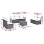 8-teiliges Gartensofa-Set und graue synthetische Rattankissen von , Gartensets - Ref: Foro24-3259967, Preis: 496,41 €, Rabatt: %