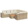 9-teiliges Gartensofa-Set mit beigen synthetischen Rattankissen von , Gartensets - Ref: Foro24-3225372, Preis: 710,02 €, Raba...