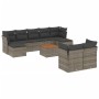 Set de sofás de jardín 10 pzas con cojines ratán sintético gris de , Conjuntos de jardín - Ref: Foro24-3223876, Precio: 597,9...