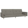 Sofá cama de 2 plazas con dos almohadas terciopelo gris claro de , Sofás - Ref: Foro24-375749, Precio: 229,95 €, Descuento: %