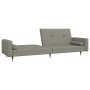 Sofá cama de 2 plazas con dos almohadas terciopelo gris claro de , Sofás - Ref: Foro24-375749, Precio: 229,95 €, Descuento: %