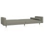 Sofá cama de 2 plazas con dos almohadas terciopelo gris claro de , Sofás - Ref: Foro24-375749, Precio: 232,34 €, Descuento: %