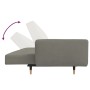 Sofá cama de 2 plazas con dos almohadas terciopelo gris claro de , Sofás - Ref: Foro24-375749, Precio: 229,95 €, Descuento: %