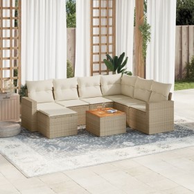 Gartensofa-Set mit beigen Kissen 8 Stück PE-Rattan von , Modulare Sofas für den Außenbereich - Ref: Foro24-3224238, Preis: 58...