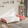 Sofá cama de 2 plazas con dos almohadas terciopelo rosa de , Sofás - Ref: Foro24-375810, Precio: 221,59 €, Descuento: %