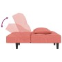 Sofá cama de 2 plazas con dos almohadas terciopelo rosa de , Sofás - Ref: Foro24-375810, Precio: 221,59 €, Descuento: %