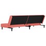 Sofá cama de 2 plazas con dos almohadas terciopelo rosa de , Sofás - Ref: Foro24-375810, Precio: 221,59 €, Descuento: %